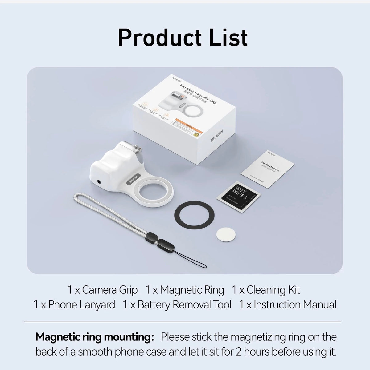 Telesin Fun Shot Magnetic Grip For Phone