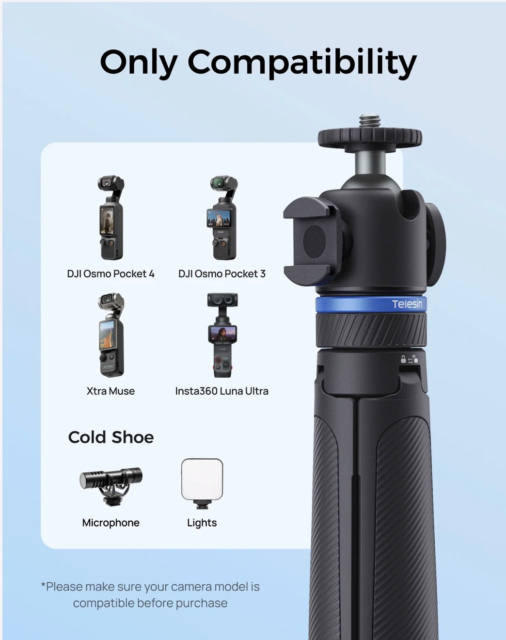 Telesin 65cm Quick-Release Tripod