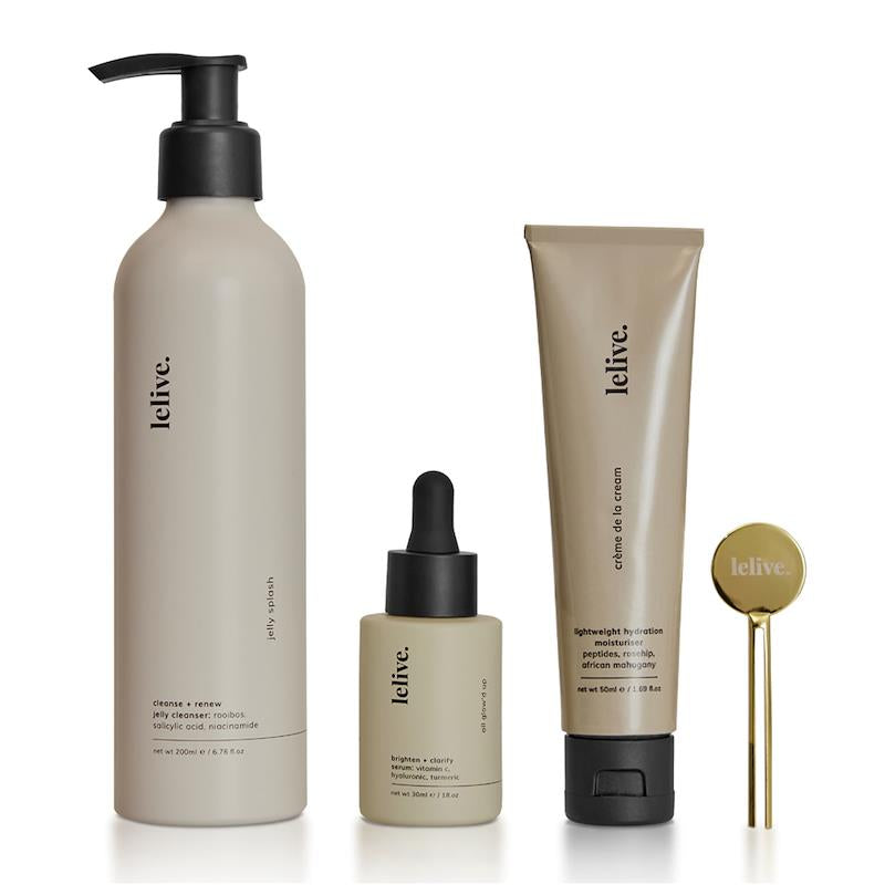 3-step routine | clarify, brighten + glow